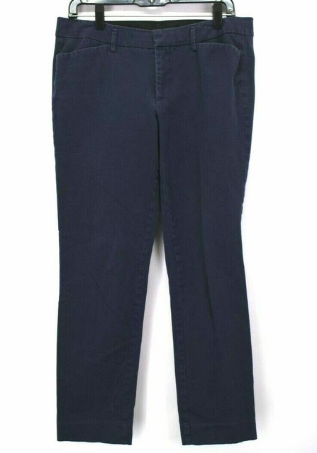 JCPenney Women's Size 8 Clasp Front Casual Dress Ankle Length Pants Navy Blue | eBay
