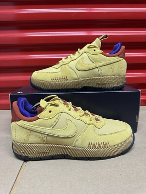 Women's 9 Nike Air Force 1 Wild Wheat Gold Rugged Orange FB2348-700
