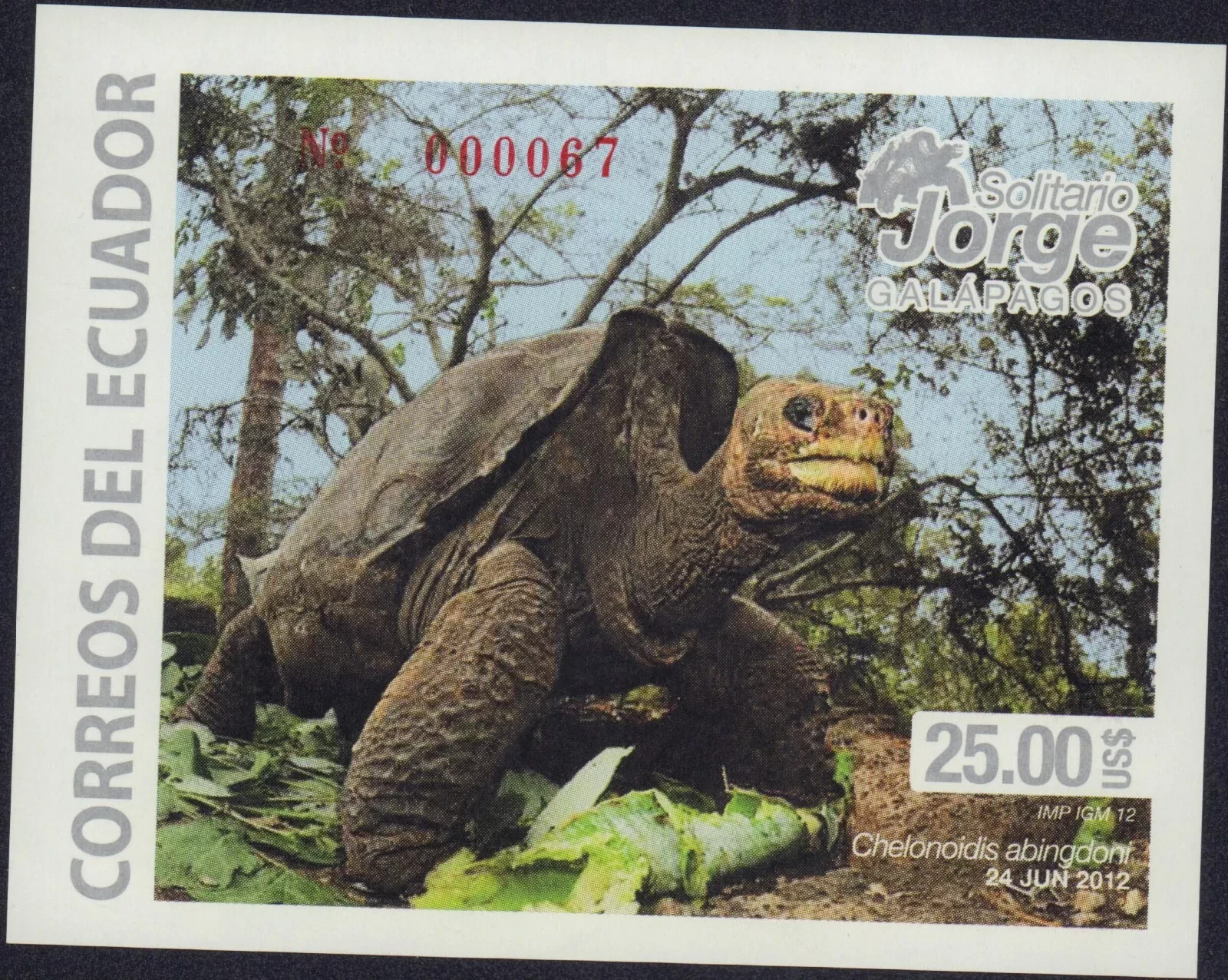 ECUADOR GALAPAGOS ISLANDS 2013 LONESOME GEORGE 2103 SOUVENIR SHEET MINT MNH