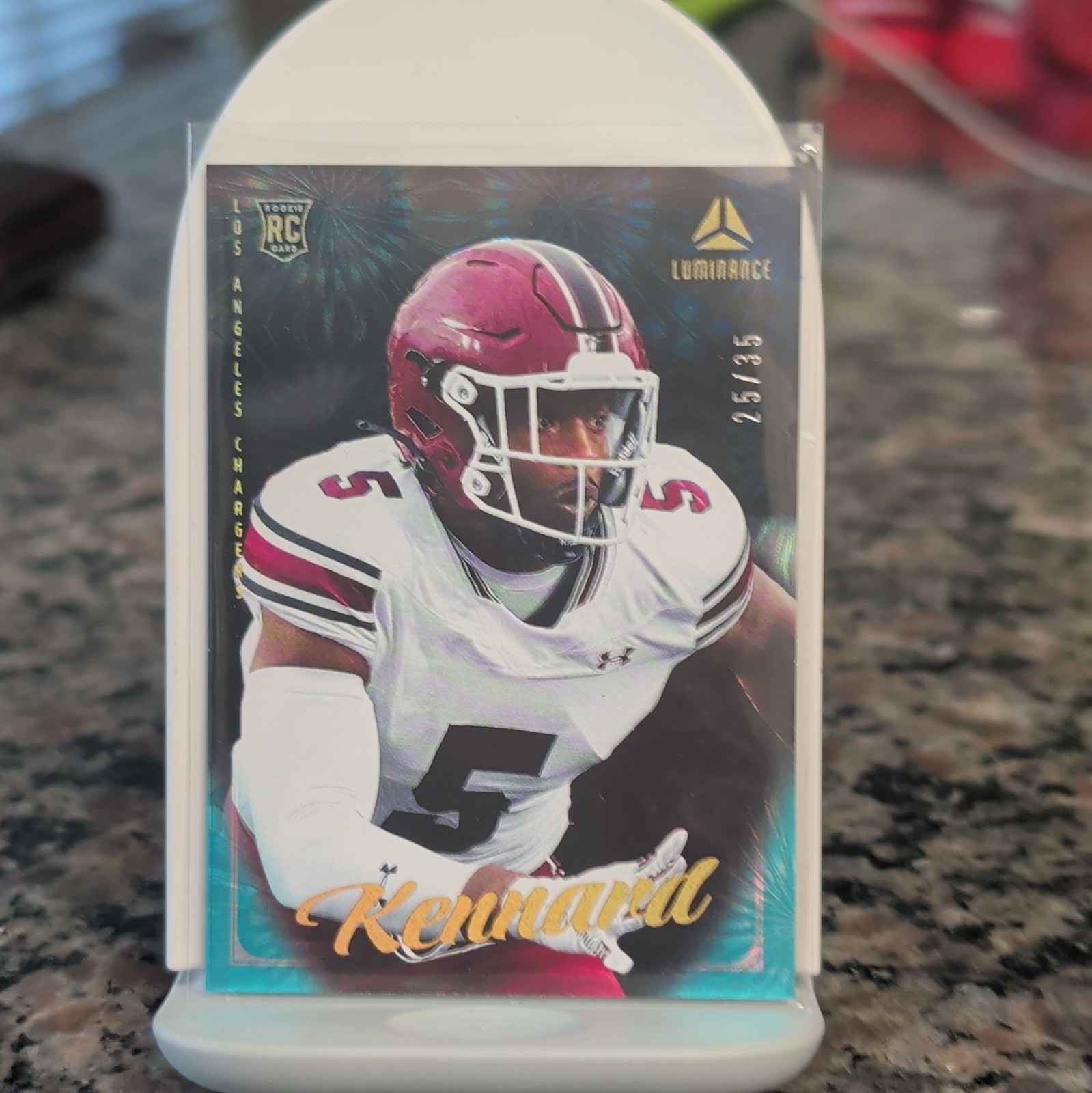 Panini 2025 Luminance Rookies Kyle Kennard RC Black /75 #159 Chargers