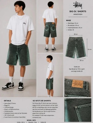Stüssy Bigol Jean Men | Jeans Shorts | Jorts | Skater Style | Vintage | Y2K