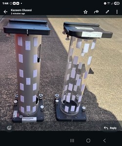 1 Set Of STANCIONS WITH BASEPLATE AND COVER