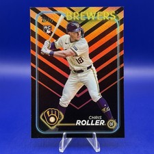 2024 Topps Update Chris Roller Holiday Foil #US242 Rookie RC Milwaukee Brewers