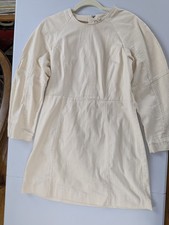 Banana Republic Long Sleeve Denim Mini Dress Ecru 