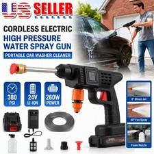260W Cordless Electric High Pressure Water Spray Gun Portable Car Washer Cleaner