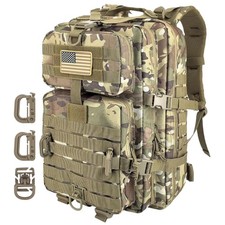 Versatile Tactical Military Backpack - 40L Capacity, Water-Resistant, Camouflage