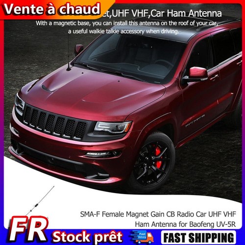 SMA-F Femelle Aimant Gain CB Radio Voiture UHF VHF Antenne Jambon pour UV-5R