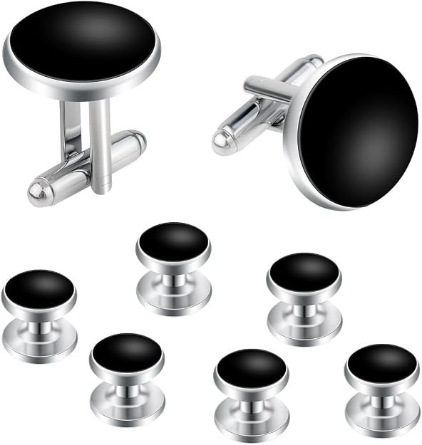 8 Pcs Tuxedo Buttons and Cufflinks Tuxedo Cufflinks and Studs Set Tuxedo Shirt s