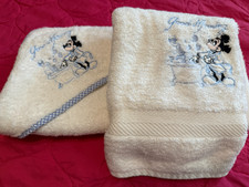 2 - VTG Mickey Mouse Disney 1 Hooded 1 Non Hooded Towel