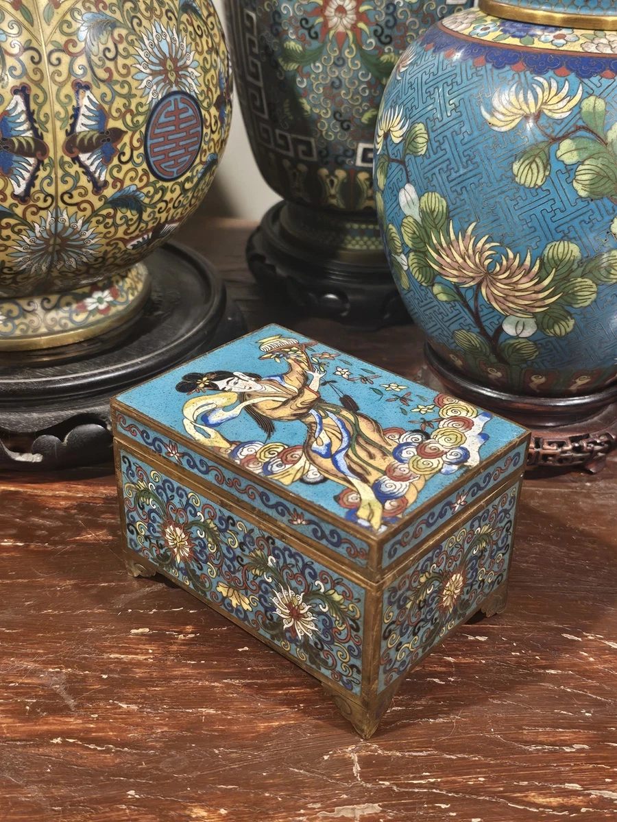 【希少/大判】伝統工芸 景泰藍 七宝Chinese Cloisonne Box 景泰蓝盒| eBay