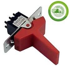 (1x) 6A 125VAC - DPDT - On - On - Red Lever Paddle Toggle Switch Solder Term