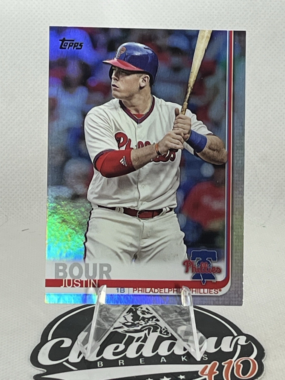 2019 Topps Series 1 JUSTIN BOUR Rainbow Foil - PHILADELPHIA PHILLIES - #248