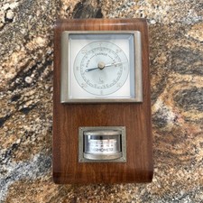Lufft German Barometer Thermometer Nautical Barometer Maritime Ship Mid Century