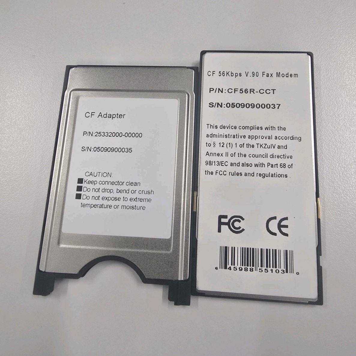 Cadmus Micro Adattatore CompactFlash PCMCIA + Modem Fax V.90 56Kbps
