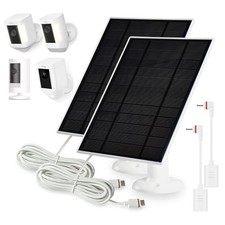Solar Panel Charger Compatible with Ring Stick Up Cam/Pro,Ring Spotlight 2 Pack