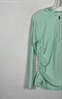 Calia Women's Swim Zip Up Rashguard Brook Green Ruched UPF 50+ NWT Size L — photo 3