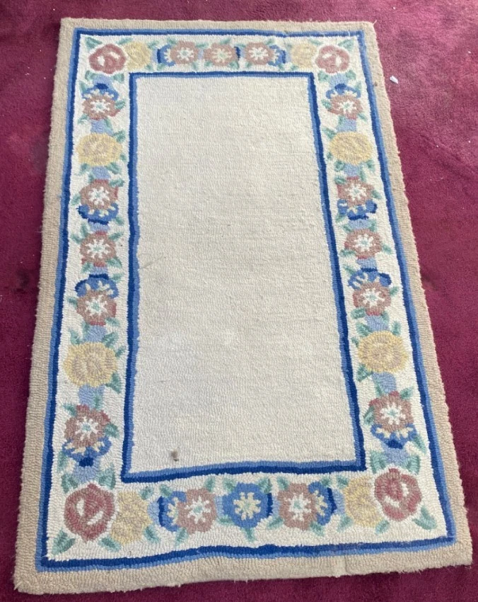 ВИНТАЖНЫЙ небольшой шерстяной ковер 3x5!00%. Ручной работы 1 Prsn ;) 1 индийский VG состоянии товара - Изображение 2 из 4