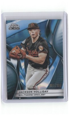 Jackson Holliday 2025 Topps Chrome Black #43 Blue Refractors Baltimore Orioles