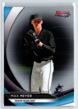 2020 Bowmans Best Max Meyer Base Miami Marlins 
