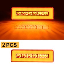 2pcs 6-in Amber Fender Side Marker Lights Turn Signal Blinker Lamp Universal