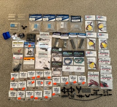 HUGE RC Misc Parts Lot - Proline Wings/T6.4 Parts/FlyLites/Xray/Mini Z/Hobbico !