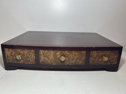 Vintage 1847 Rogers Bros anlaufgeschützte Silberbesteck Truhe Holzkiste Leerkiste