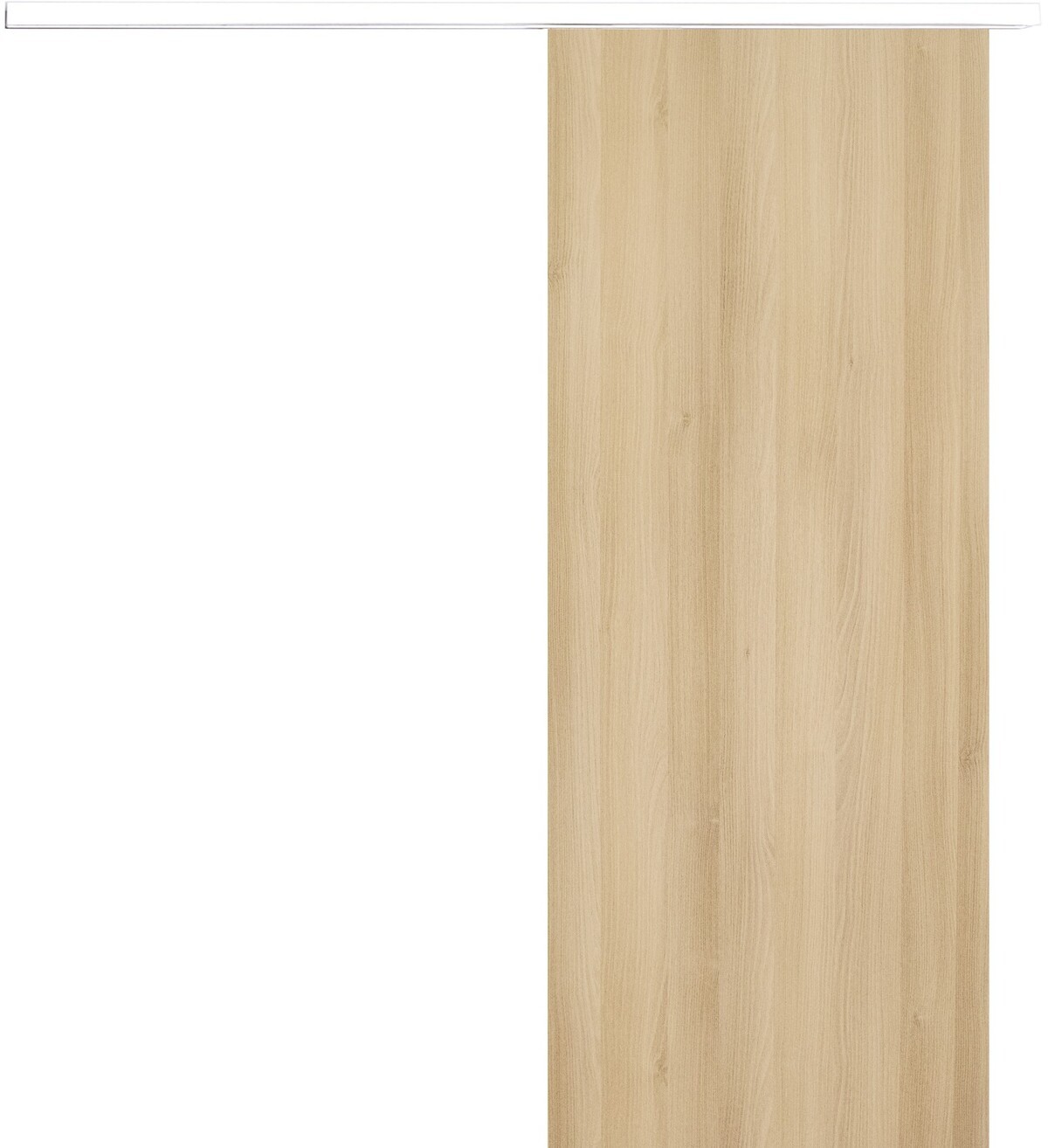 Porte coulissante Honey Oak H204 L93 bloc porte en applique rail alu