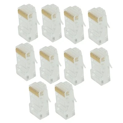 10x RJ50 Keystone CAT5 Ethernet Network Module Plug Wall Plate Adapter - Image 1 of 4
