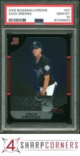 2005 BOWMAN CHROME #97 ZACK GREINKE ROYALS POP 4 PSA 10