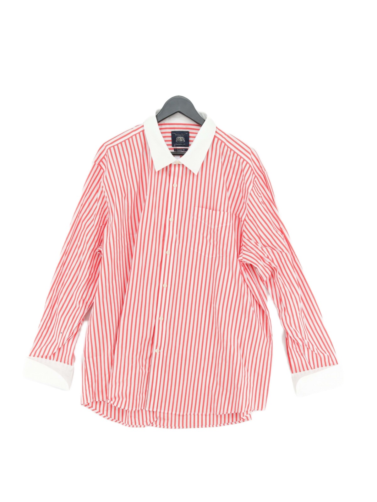 FILA Camicia uomo Savile Row colletto: 18 5 a righe rosse 100% altro basic