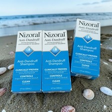 3 Nizoral Anti-Dandruff Shampoo 4 fl oz ea 11/2027 New,Authentic