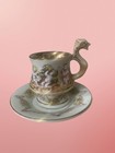 Antique R. Capodimonte Handmade Hand painted Early 1900th Tea Cup & Saucer Italy