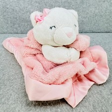 Carters Pink Kitty Cat Lovey Security Blanket Fleece Satin Plush Toy