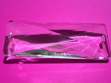 Crystal Glass Chandelier Rectangle Clear Prism Pendants 2-Hole 1"x3 5 Pieces