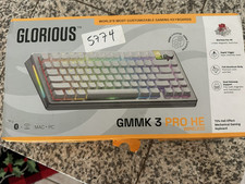 Glorious GMMK 3 HE Pro 75 Mechanical gaming Keyboard, Silver used