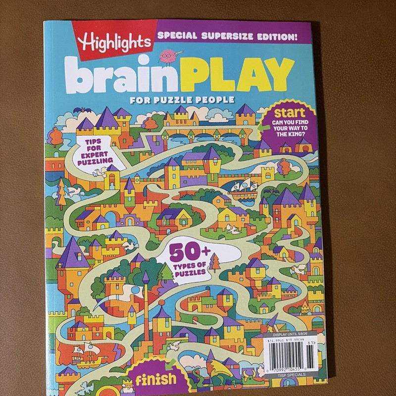 Highlights Magazine Brain Play 2025 50+ Puzzles