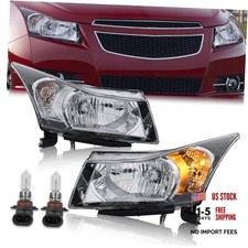 Pair Headlights Assembly Front Lamp Replacement Headlight Compatible with Black