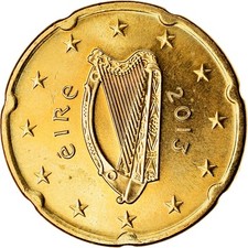 [#766002] IRELAND REPUBLIC, 20 Euro Cent, 2013, UNZ, Messing, KM:48