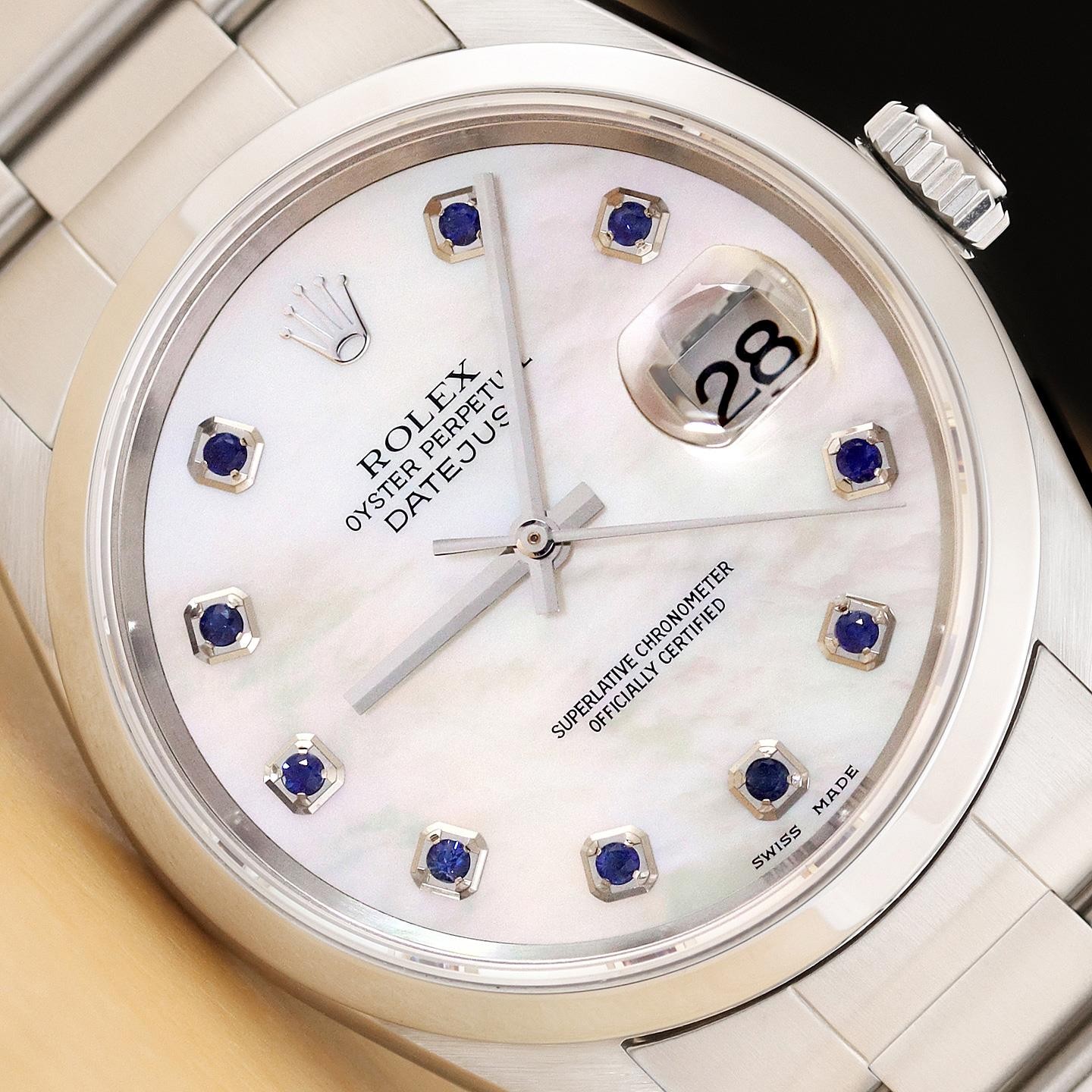 ROLEX DATEJUST16200 WHITE MOTHER OF PEARL