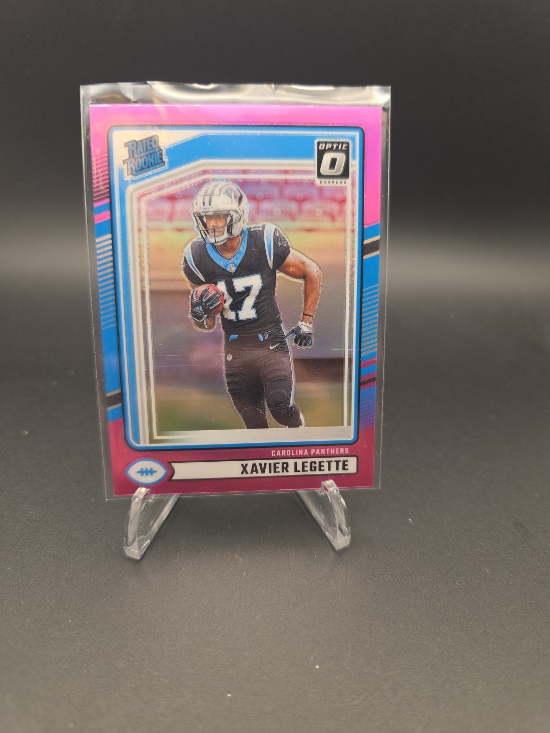 2024 Panini Donruss - Rated Rookie Xavier Legette #323 Optic Preview Pink Prizm