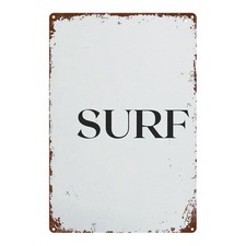 Metal Sign 8x12 inch Square Surf Beach Decor Vintage Wall Art