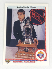 1990-91 Upper Deck Award Winner Vezina Trophy Patrick Roy #207 Canadiens NHL HOF