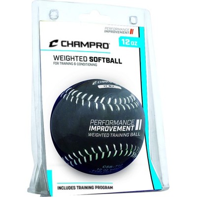 Champro Training Softball, Package Black, 12Inch/12Ounce