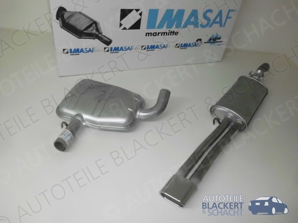 Imasaf Auspuffset für Seat Toledo 1.8 16V Ohne Kat 1991-1999| Mitteltopf+Endtopf-image