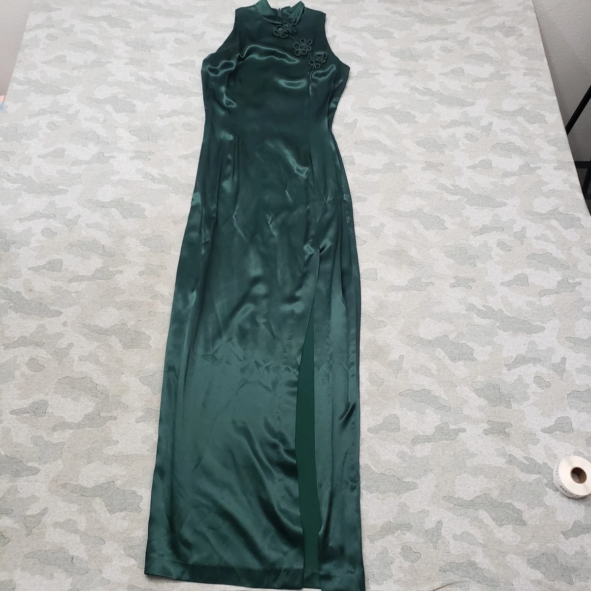 green sparkly evening dress Linear Sequin Off Shoulder Slit Gown by Ladivine CD0219 – ABC Fashion