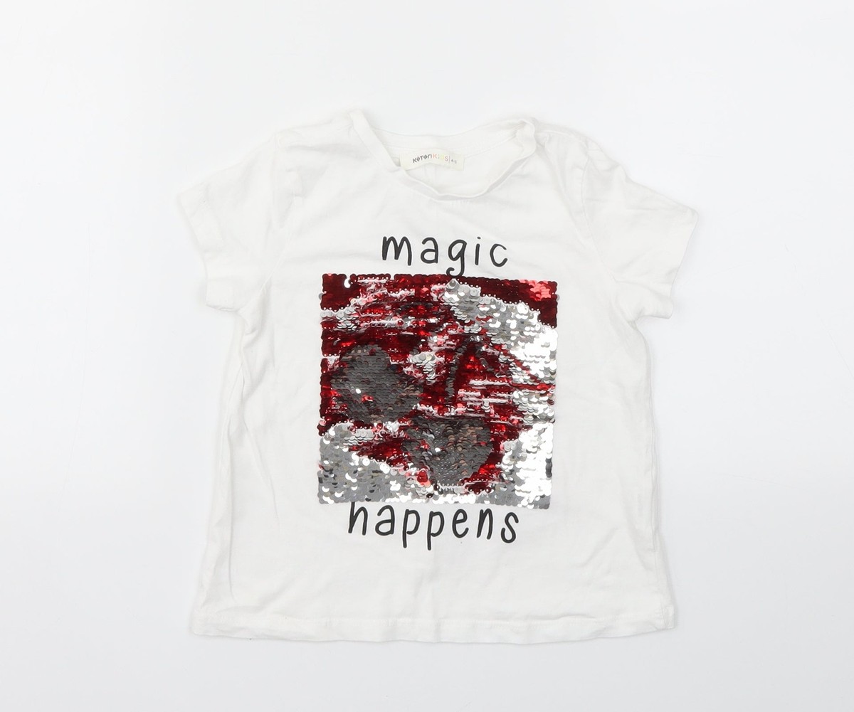 Koton Boys' Printed Short Sleeve Cotton T-Shirt - 100% Baumwolle, Design Orange, Größe 4/5 Jahre