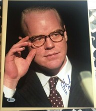 Philip Seymour Hoffman signed autographed 11x14 Photo Truman Capote Beckett COA