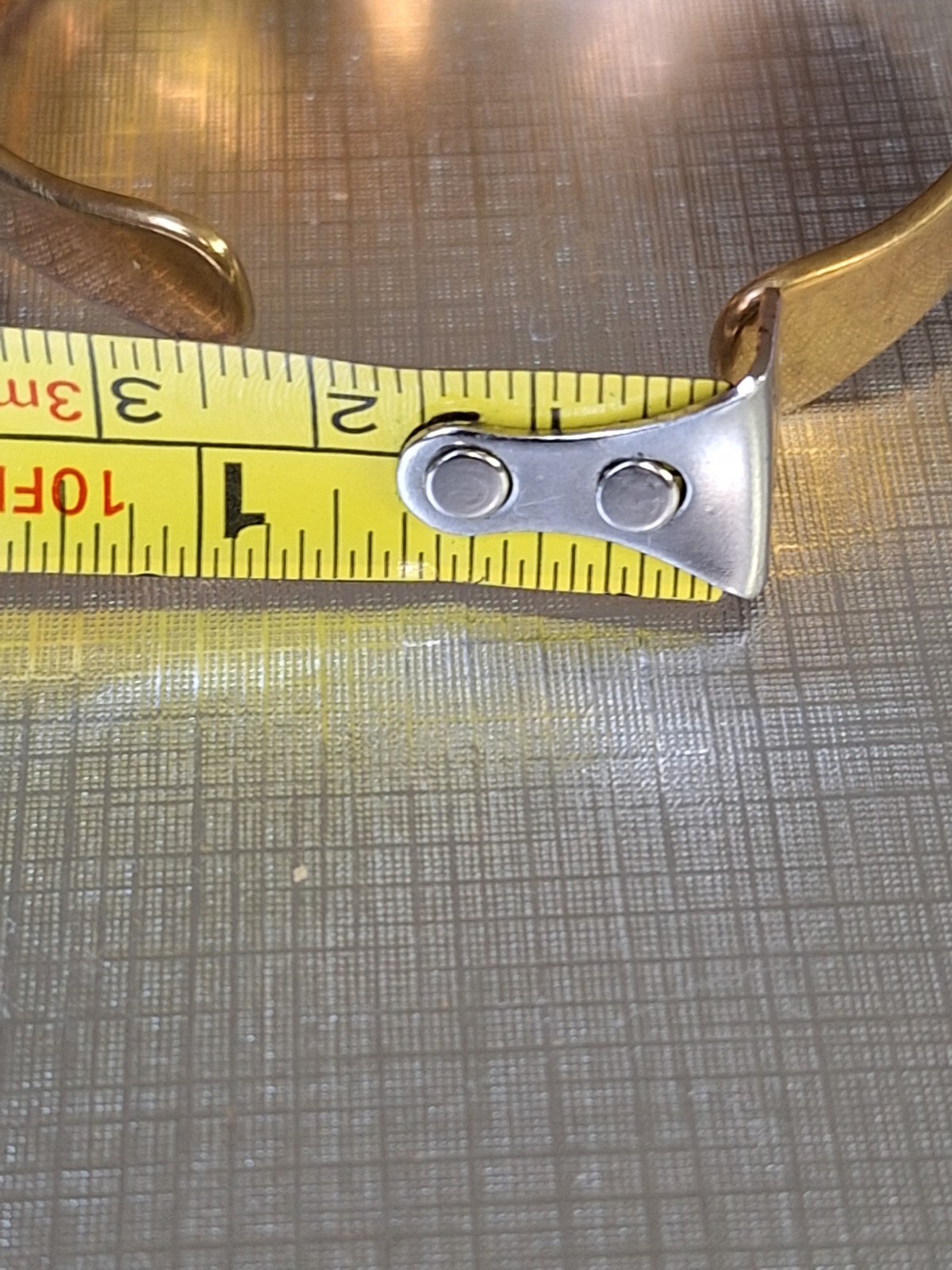 A Handwrought Solid Brass Bracelet Cuff , vintage - image 7