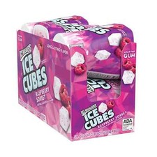 ICE BREAKERS Ice Cubes Raspberry Sugar Free Chewing Gum 40 Pieces Pack of 6