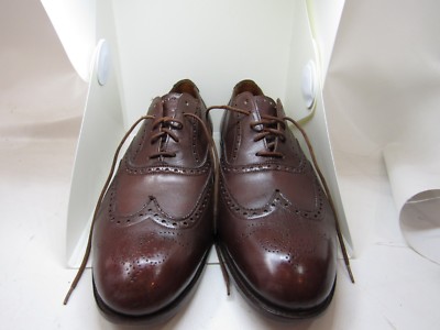 Trickers Dark Brown Wingtip Shoes Size 10.5